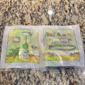 Vintage Bathroom Decor Needlepoint Kits